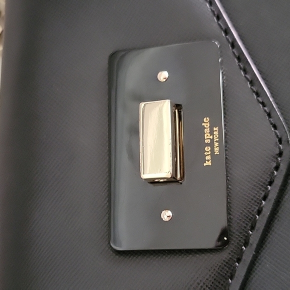 Kate Spade Moonlit Soiree Sonia Black Saffiano Leather Crossbody - Picture 7 of 12